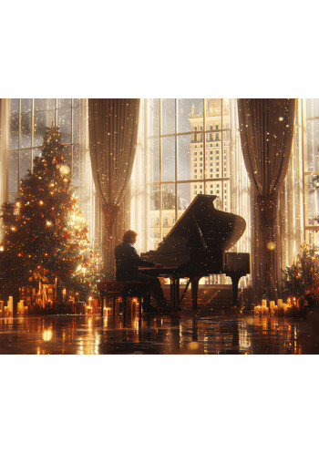 Magia muzyki zimowych świąt na 28. piętrze przy świecach